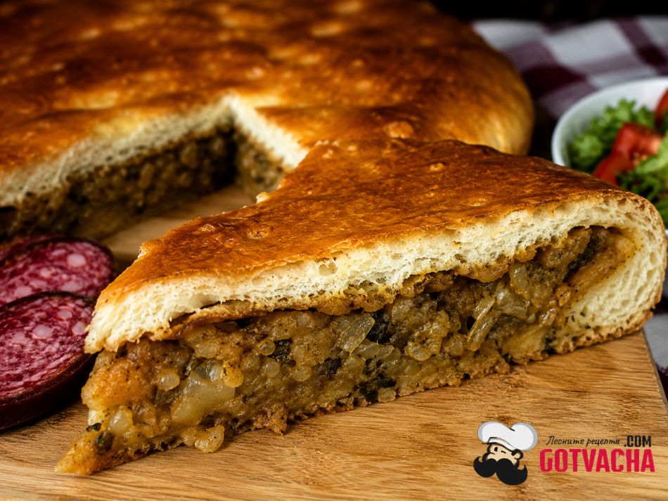 Домашен лучник с плънка от лук и ориз