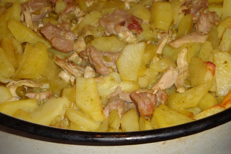 Картофи на фурна с пиле