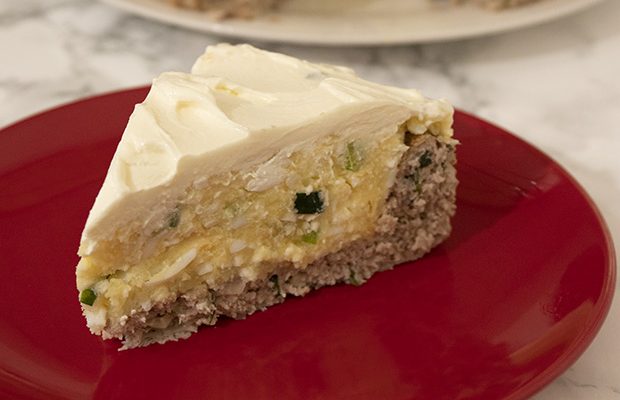 Солен тарт с кайма и картофи