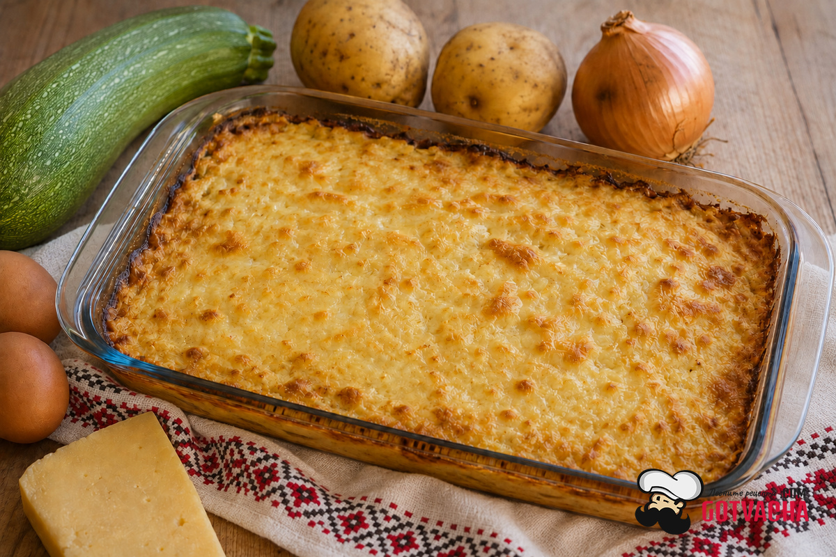 Запеканка с настъргани тиквички и картофи – лесна и сочна